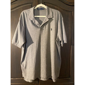 Polo Ralph Lauren Mens Shirt Size XL Short Sleeve Golf Gray w/ Embroidered Pony